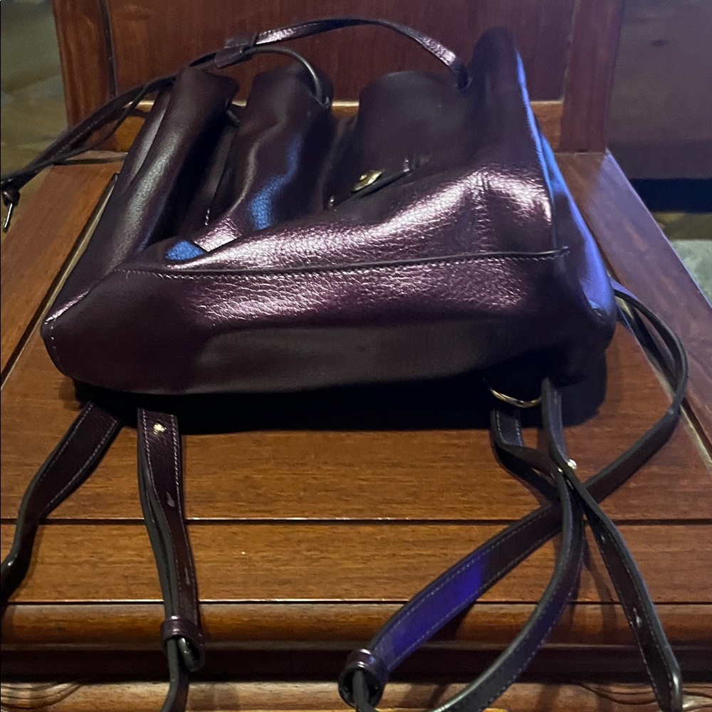 Coach Metallic Plum Backpack - Picture 8 of 9